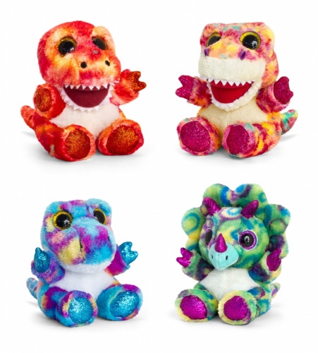 Keel Toys  Animotsu Dinomotsu 15cm Beanie Dinosaur 4 Assorted Designs - Random colour Sent